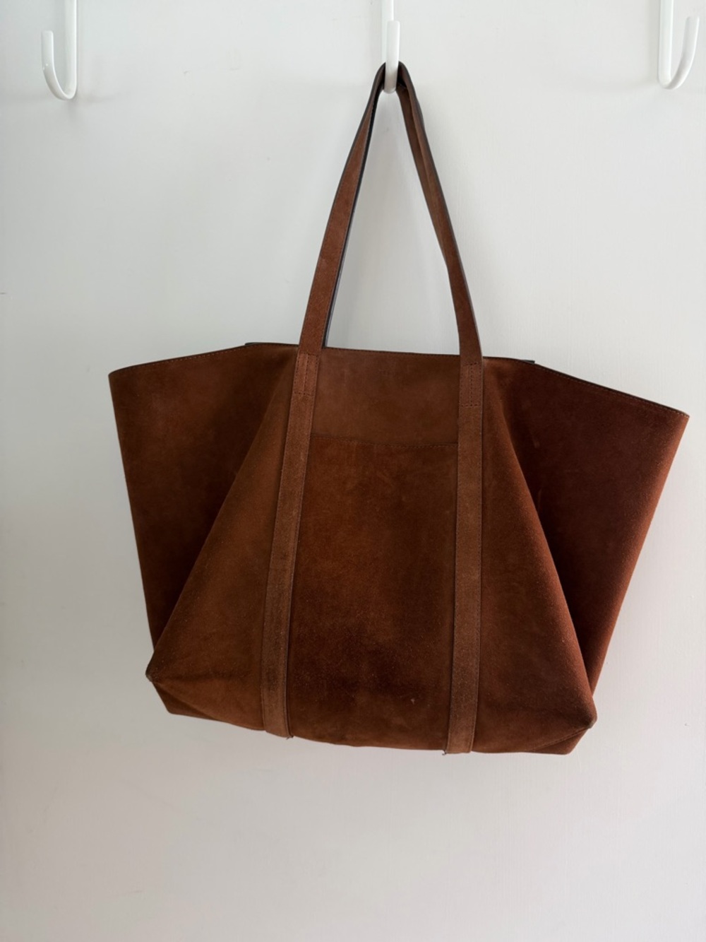 Sezane Gabin Brown Suede Tote Bag -